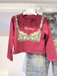 Maglia top bordeaux
