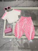 Coordinato animalier rosa