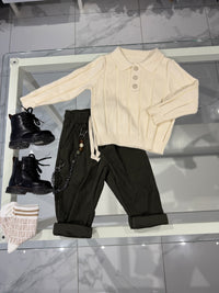 Pantalone costine verdi militare