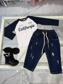 Jeans elastico in vita