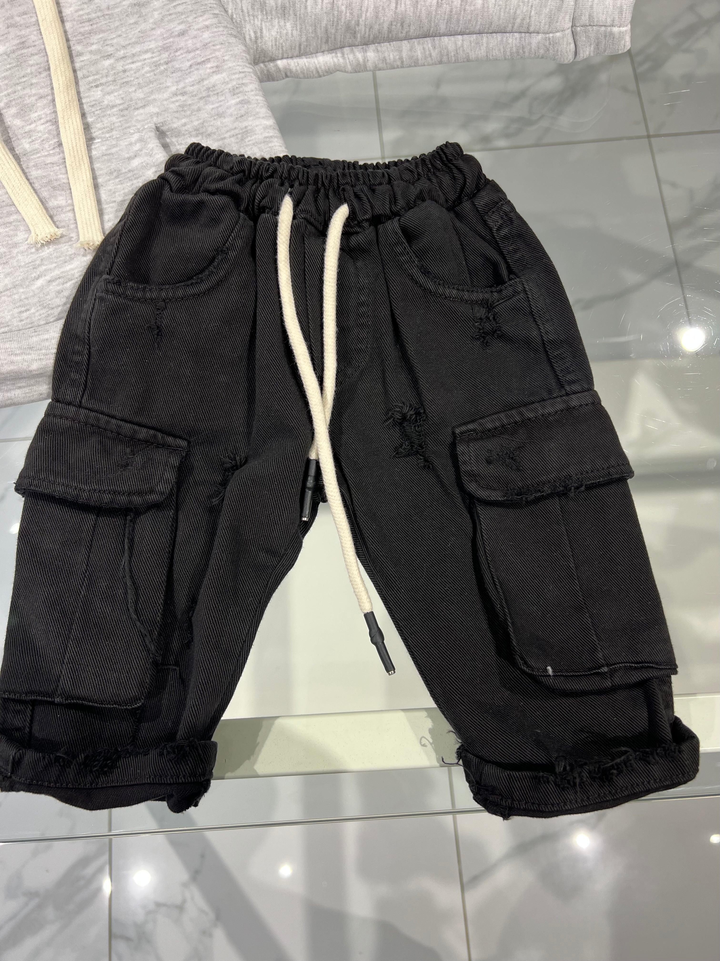Jeans cargo nero