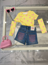 Maglia Pois con manicotti