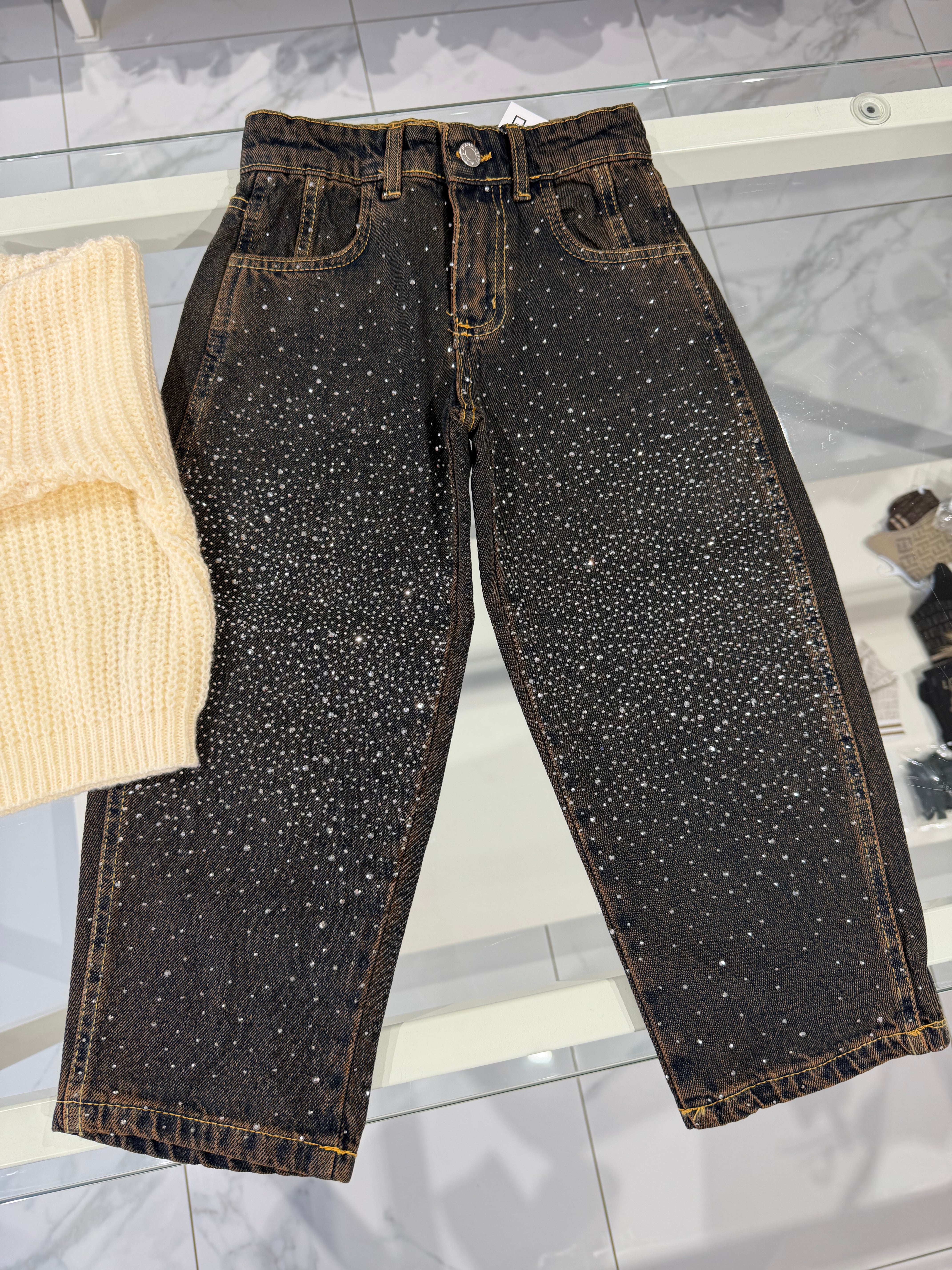 Jeans diamond beige