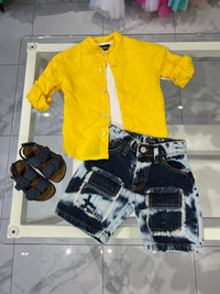 Bermuda jeans tasche