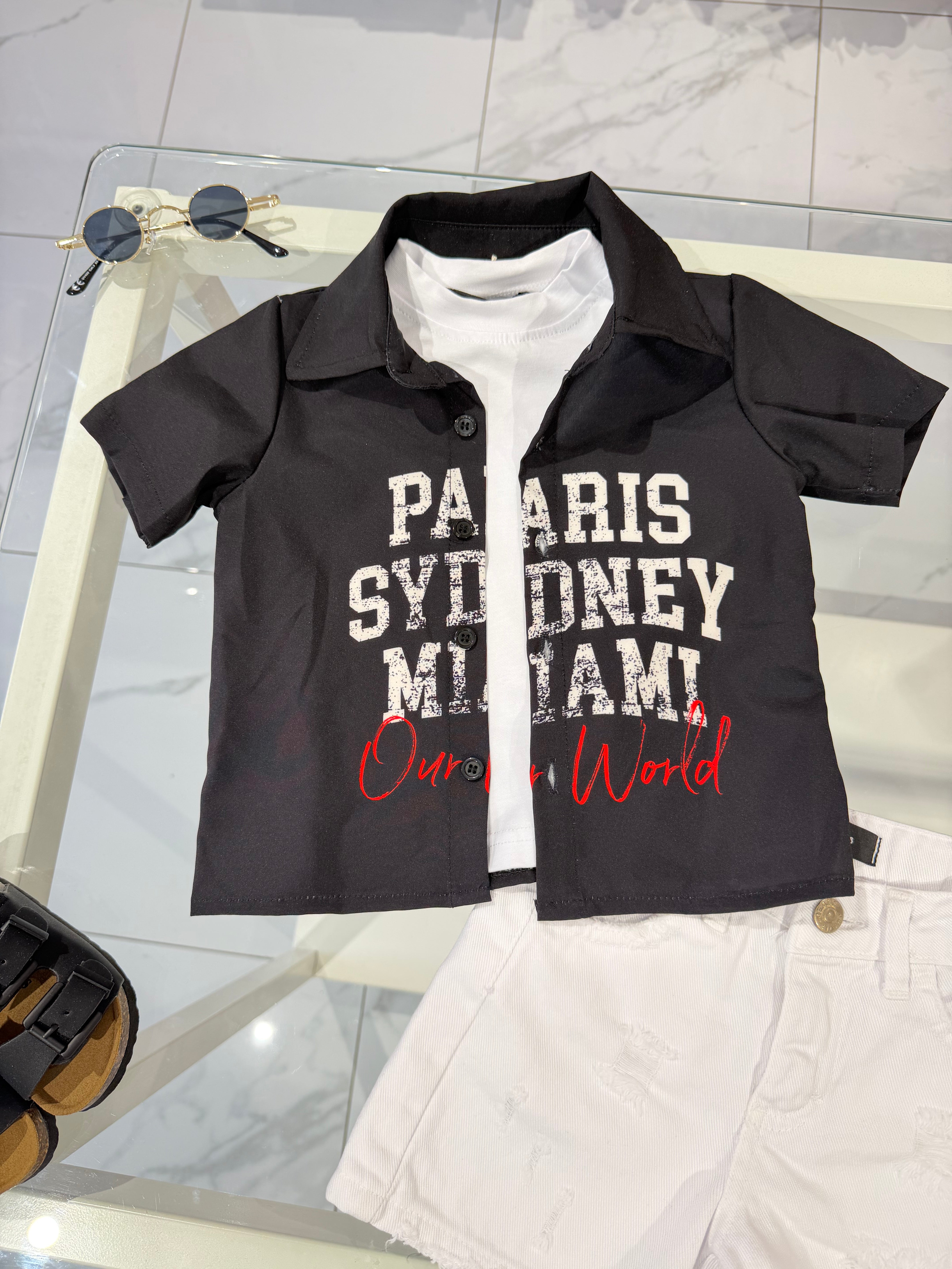 Camicetta black Paris