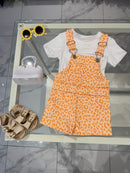 Salopette animalier + t-shirt