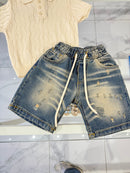 Bermuda jeans sabbia
