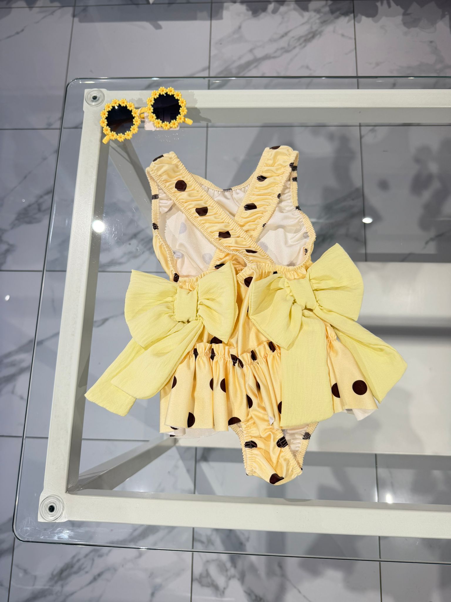 Costume pois yellow